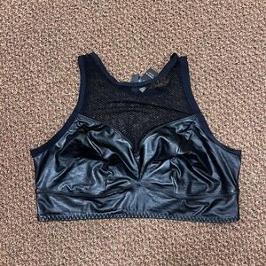 NWT Black Mesh See Through Top / Bra / Bralette / Crop Top Torrid 00 10 Large